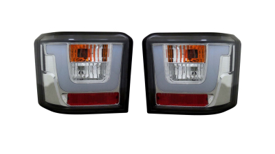 Set stopuri tuning VOLKSWAGEN TRANSPORTER (T4)/CARAVELLE/MULTIVAN, 07.1990-03.2003, partea stanga+dreapta, Taiwan, LED+P21W+PY21W; transparent, argintiu; cu locas bec