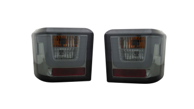 Set stopuri tuning VOLKSWAGEN TRANSPORTER (T4)/CARAVELLE/MULTIVAN, 07.1990-03.2003, partea stanga+dreapta, Taiwan, LED+P21W+PY21W; fumuriu, argintiu; cu locas bec