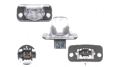 Lampa numar Volkswagen Transporter (T4)/Caravelle/Multivan, 07.1990-03.2003, spate, Stanga = Dreapta, CARAVELLE, FURGON, W5W; cu becuri, TYC
