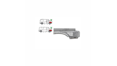 Panou reparatie aripa fata VW TRANSPORTER (T4)/MULTIVAN, 1996-03.2003, cu bot scurt, fata, partea stanga,