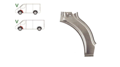 Segment reparatie aripa interior, fata Vw Transporter (T5)/Multivan, 2004-2015, parte montare fata stanga, 956801-3, Aftermarket