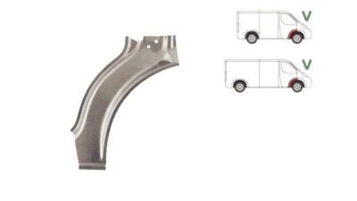 Segment reparatie aripa interior, fata Vw Transporter (T5)/Multivan, 2004-2015, parte montare fata dreapta, 956802-3, Aftermarket