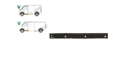 Segment reparatie prag Vw Transporter (T5), 2004-2015 Double Cab, parte montare sub usa fata partea stanga, 956841-2, Aftermarket