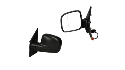 Oglinda usa exterioara VW Transporter/Multivan (T5), 04.2003-10.2009, partea Stanga, reglare electrica; carcasa neagra; incalzit; sticla asferica; geam cromat, Aftermarket