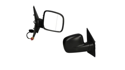 Oglinda usa exterioara VW Transporter/Multivan (T5), 04.2003-10.2009, partea Dreapta, reglare electrica; carcasa neagra; incalzit; sticla convexa; geam cromat, Aftermarket