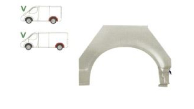 Segment reparatie aripa spate Vw Transporter (T5), 2004-2015, parte montare stanga, 956883-5, Aftermarket