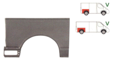 Aripa spate Vw Transporter/Multivan (T5), 04.2003-10.2009, Spate, Lungime 1300, Inaltime 870 Mm,
