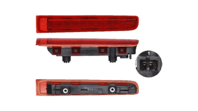 Stop frana suplimentar VW Transporter/Multivan (T5), 04.2003-2015, VW Transporter/Multivan (T6), 04.2015-2020 pentru modele cu 2 usi spate, partea Dreapta, TYC 15-0369-00-9, LED; de deasupra usii