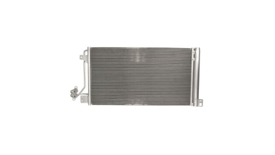 Condensator climatizare VW Transporter/Multivan/Caravelle T5, 2003-2016, motor 1.9 TDI, 75 kw/77 kw; 2.0 TDI, 75 kw/103 kw diesel, full aluminiu brazat, 710 (670)x390x16 mm, cu uscator si filtru integrat