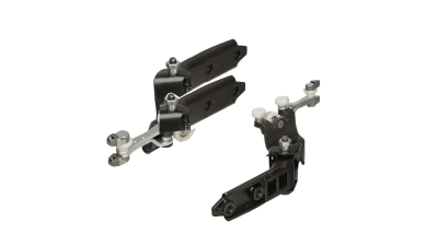 Rola usa culisanta Vw Transporter/Multivan (T5), 04.2003-10.2009, parte de mijloc cu balama si scripete suplimentar, stanga,