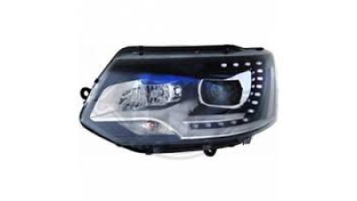 Far Vw TranSporter/Multivan (T5), .2011-2015, Electric, tip bec D3S+H7, omologare ECE, fara motor, bi-xenon, 7E5941017; 7E5941017A; 7E5941017B, Stanga, cu lumini de zi