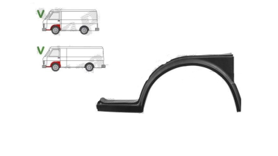 Segment reparatie aripa fata Vw Lt28/31/35, 75-04.1996, Fata, Stanga, Aftermarket