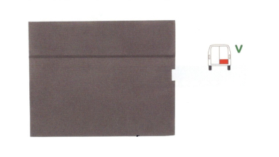 Panou reparatie usa VW LT28/31/35, 1975-1996 pt modele cu 2 usi spate, partea dreapta, usa spate inaltimea 55 cm, 