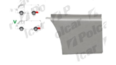 Segment reparatie aripa spate VW LT28-35 1975-1996 Partea Dreapta, punte Spate partea din spatele aripii, (pentru modele lung si scurt)