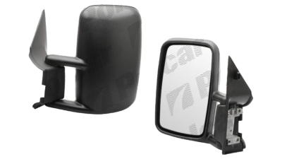 Oglinda exterioara VW LT 2, 05.1996-12.2005 Partea Stanga Crom Convex Manuala Fara Incalzire 2D1857501A 2D1857501A01C 513495110H, carcasa neagra, View Max