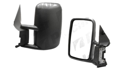 Oglinda exterioara VW LT2 05.1996-12.2005 Partea Stanga Crom Asferica Manuala Fara Incalzire 2D1857501A 513495110H, carcasa neagra