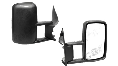 Oglinda exterioara VW LT2 05.1996-12.2005 Partea Dreapta Crom Convex Manuala Fara Incalzire 2D1857502A 2D1857502A01C, carcasa neagra, View Max