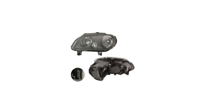 Far VW Caddy 3/LIFE 03.2004-06.2010, Touran (1T) 05.2004-12.2006 TYC partea Stanga, tip bec H1+H7, culoare negru, far tip Visteon