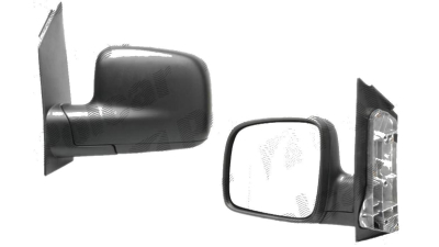 Oglinda exterioara VW Caddy 3/Life (2K) 03.2004-06.2015, Caddy (2K) 06.2015- (Model Furgon/BUS), Partea Stanga Crom Asferica Manuala Fara Incalzire, carcasa neagra, View Max