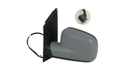 Oglinda exterioara VW Caddy 3/Life (2K) 03.2004-06.2015, Caddy (2K) 06.2015- (Model Furgon/BUS), Partea Stanga Crom Asferica Electrica Cu Incalzire, carcasa grunduita