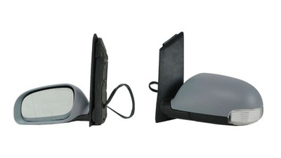 Oglinda exterioara Vw Touran (1T) 2003-2010, Stanga, Crom, electrica, Cu incalzire, carcasa prevopsita, grunduita, Asferica, BestAutoVest, carcasa grunduita, cu 6 pini, cu semnalizare