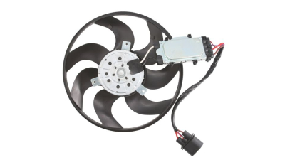 GMV ventilator radiator Porsche Cayenne S (955/9PA), 2002-2010, motor 4.5 V8, 4.8 V8, benzina, 4 pini, cu modul de control electronic