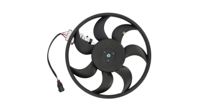 GMV ventilator radiator Porsche Cayenne S (955/9PA), 2002-2010, motor 4.5 V8, 4.8 V8, benzina, cu AC, 395 mm; 4 pini, cu modul de control electronic