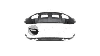 Spoiler bara fata fata Vw Touareg (7l), 10.2002-12.2006, Versiune USA, cu gauri pentru lampa,