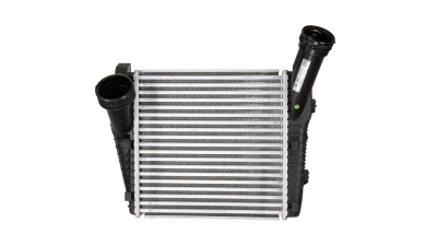 Intercooler Porsche Cayenne (955/9PA), 01.2008-06.2010, Cayenne diesel (92A), 06.2010-2017, motor 3.0 TDI 176kw, diesel, cutie automata, cu/fara AC, aluminiu brazat/plastic, 287x292x50 mm, SRLine, intercooler dreapta; conexiune Rapida de admisie/evacure 
