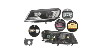 Far VW TOUAREG (7P5), 2014-2018, Stanga, HELLA, bi-xenon; cu functie mascare faruri faza lunga; cu lumina timp de zi, tip LED; D3S+W5W+WY21W; electric; fara bec descarcare; fara ballast; fara unitate control LED; cu motor; xenon; cu lumina viraje