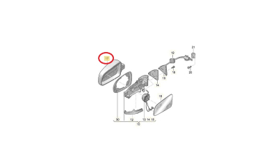 Carcasa oglinda exterioara SEAT ALHAMBRA (7N), 06.2010-; Skoda YETI (5L), 09.2009-09.2013; YETI (5L), 09.2013-, VW SHARAN (7N), 04.2010-; TIGUAN (5N), 09.2007-05.2016, partea stanga, carcasa neagra