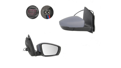 Oglinda exterioara Volkswagen Up! (Vw120), 2016-, Dreapta, reglare electrica; grunduit; incalzita; geam convex; cromat; 6 pini; cu semnalizare, View Max