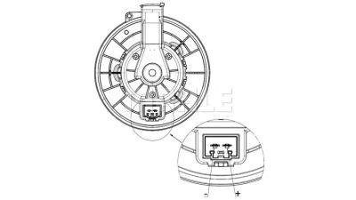 Ventilator habitaclu Mahle Skoda Citigo, 2011-, Seat MII, 2011-, VW UP!, 2011-, motor 1.0, 44/55 kw, benzina, cu 2 pini, putere 250, 