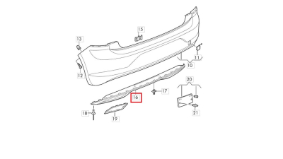 Spoiler bara spate VW Polo, 09.2017-, Spate, Aftermarket