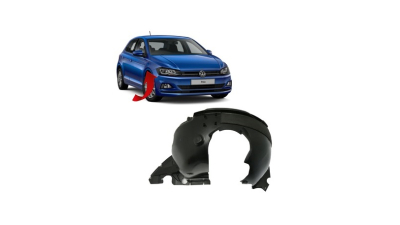 Carenaj roata VW Polo, 09.2017-, punte Fata, partea Dreapta, polipropilena, Aftermarket