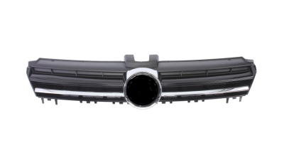 Grila masca fata Volkswagen Golf 7 (5k), 10.2012-, fata, 3 ornamente cromate; partial inchisa; crom/negru