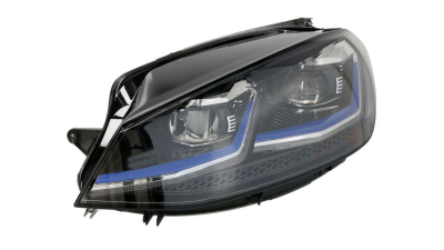 Far VW Golf 7 (5k), 03.2017-, Model Gte, partea Stanga, cu lumina pentru viraje statica; cu lumina timp de zi tip LED; LED; electric; fara unitate control LED; cu motor, HELLA