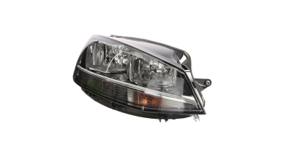 Far VW Golf VII, 03.2017-, partea Dreapta, tip bec H7+H9+LED+WY21W, cu motoras, cu becuri, cu luminide zi cu LED, Hella