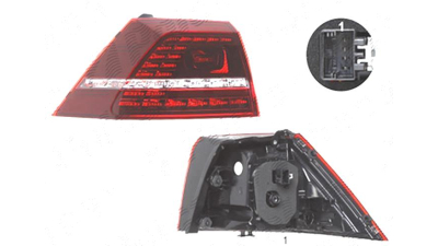 Stop spate lampa Volkswagen Golf 7 (5k), 10.2012-, spate, Stanga, R, partea exterioara; LED; fumuriu, AL (Automotive Lighting)
