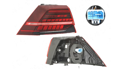 Stop spate lampa Volkswagen Golf 7 (5k), 04.2017-, spate, Stanga, partea exterioara; LED, AL (Automotive Lighting),