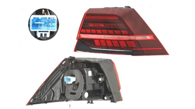 Stop spate lampa Volkswagen Golf 7 (5k), 04.2017-, spate, Dreapta, partea exterioara; LED, AL (Automotive Lighting),