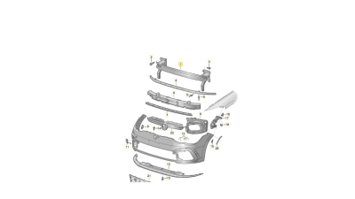 Armatura bara Vw Golf 8 11.2019-, parte montare Fata, BestAutoVest 95C30731