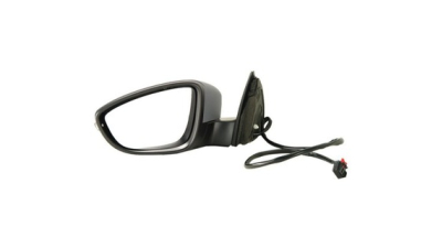 Oglinda exterioara VW Passat (B7) 11.2010-2015, Partea Stanga Crom Asferica Electrica Cu Incalzire, cu semnalizare, 6 pini, carcasa grunduita