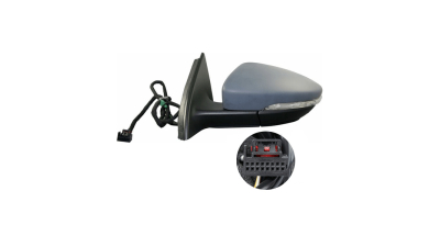 Oglinda exterioara VW Passat (B7 (36)), 11.2010-2015, Stanga, reglare electrica; grunduit; incalzita; geam asferic; cromat; 6 pini; cu semnalizare, 3AA8575079B9 SRLine Polonia
