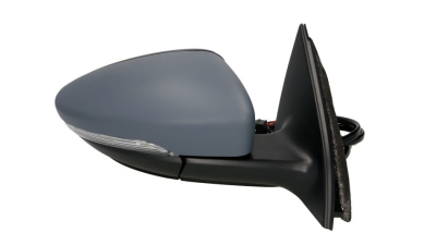 Oglinda usa exterioara VW Passat (B7 (36)), 11.2010-2015, partea Dreapta, reglare electrica; grunduit; incalzit; sticla convexa; geam cromat; cu Lucas, mufa cu 16 gauri si 6 pini