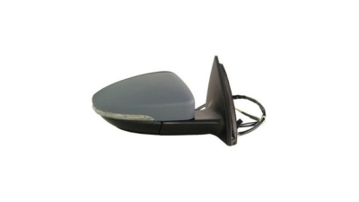 Oglinda exterioara VW Passat (B7) 11.2010-2015, Partea Dreapta Crom Convex Electrica Cu Incalzire 3Aa857508B9B9 cu semnalizare, 7 pini, carcasa grunduita, cu pliere, cu lampa perimetru