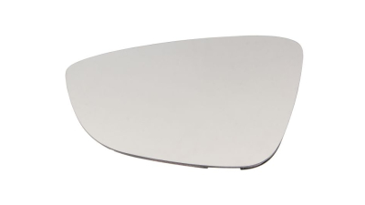 Geam oglinda exterioara cu suport fixare VW Beetle (5c1), 10.2011-, Scirocco (1k8), 07.2008-, Cc (358), 02.2012-07.2017; Eos (1f), 2009-2015, partea Stanga, incalzit; sticla asferica; geam cromat, Aftermarket