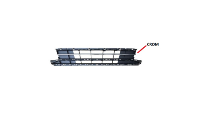 Grila bara VW Passat (B8), 08.2014-, Fata, partea centrala, partial inchisa, cu ornamente cromate, Aftermarket