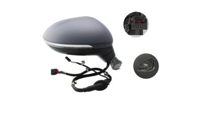 Oglinda exterioara Volkswagen Passat (B8), 08.2014-, Dreapta, reglare electrica; grunduit; incalzita; cu functie detectie unghi mort; geam convex; cromat; pliere electrica; memorie; 15 pini; cu semnalizare; cu lampa perimetru, View Max
