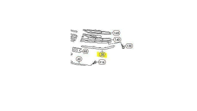 Ornament protectie bara fata VOLKSWAGEN PHAETON (3D2), 2011-03.2016, partea Dreapta, cromat